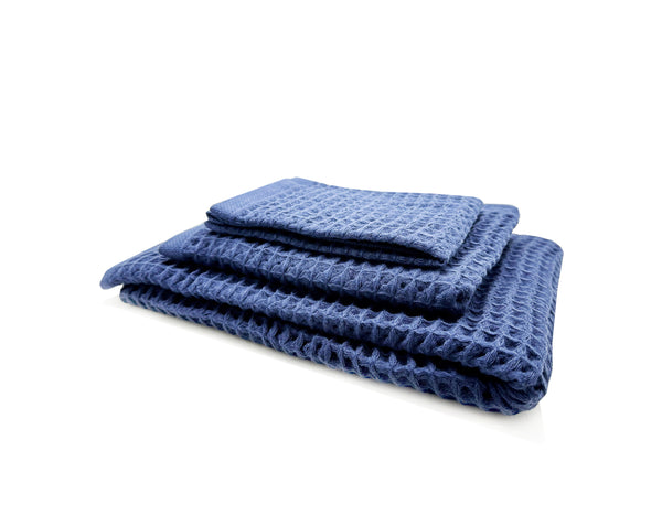 nat 2 Fukuroya thies 1856 ® x Fukuroya Washi Matou Waffle Towels Kon navy blue S M L