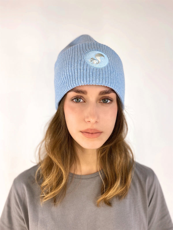 nat 2 thies thies Eco Wool Beanie blue fog