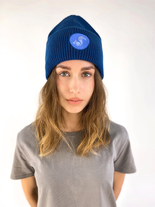 nat 2 thies thies vegan Organic Beanie state blue