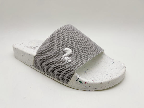 Nat 2 Thies Thies 1856 ® Eco Beach Slide Vegan Grey White