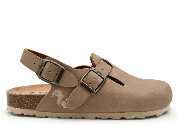 Nat 2 Thies Thies 1856 ® Eco Bio Backstrap Clog Vegan Elephant Grey