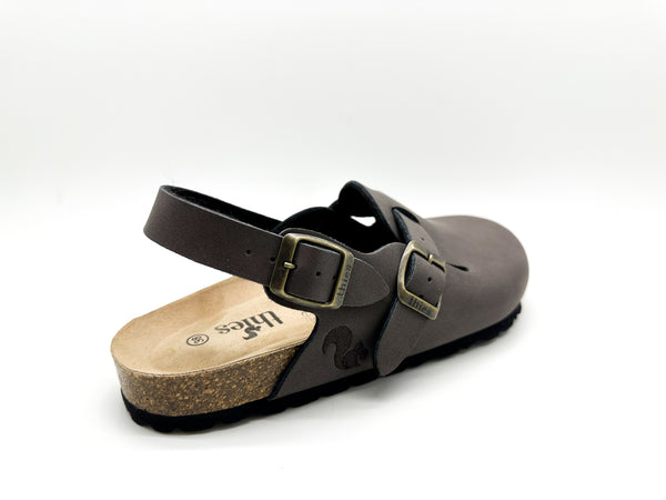 Nat 2 Thies Thies 1856 ® Eco Bio Backstrap Clog Vegan Mocca
