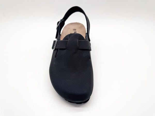 Nat 2 Thies Thies 1856 ® Eco Bio Backstrap Clog Vegan Obsidian Grey