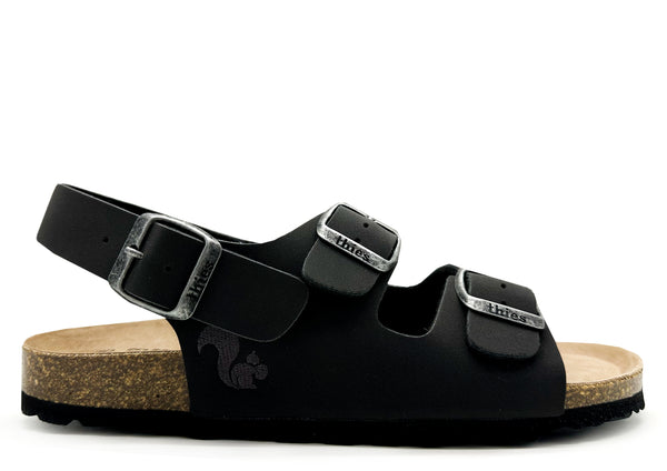 nat 2 thies thies 1856 ® Eco Bio Backstrap Sandal vegan obsidian grey