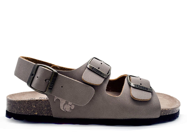 nat 2 thies thies 1856 ® Eco Bio Backstrap Sandal vegan elephant grey