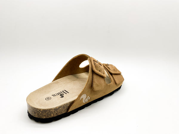 Nat 2 Thies Thies 1856 ® Eco Bio Covered Sandal Vegan Cognac