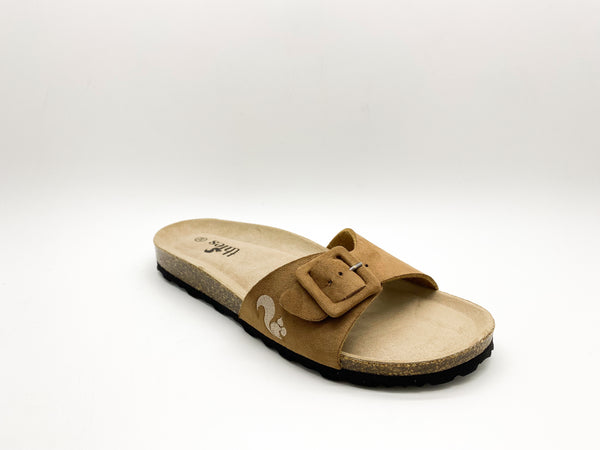 Nat 2 Thies Thies 1856 ® Eco Bio Covered Strap Sandal Vegan Cognac