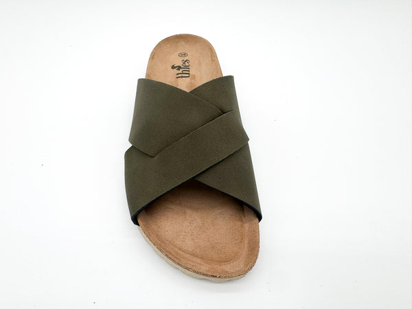 Nat 2 Thies Thies 1856 ® Eco Bio Cross Sandal Vegan Seaweed