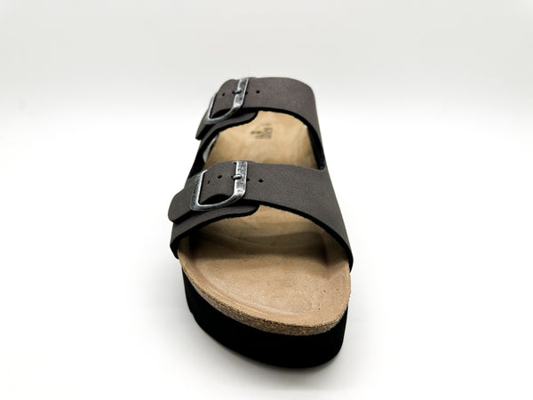 Nat 2 Thies Thies 1856 ® Eco Bio Plateau Sandal Vegan Charcoal