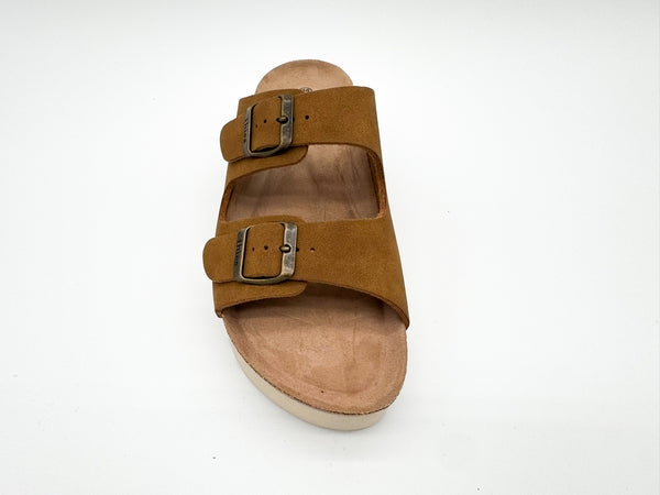 Nat 2 Thies Thies 1856 ® Eco Bio Plateau Sandal Vegan Cognac