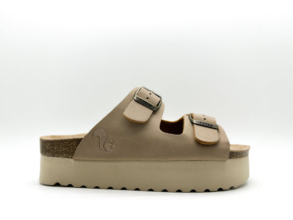 Nat 2 Thies Thies 1856 ® Eco Bio Plateau Sandal Vegan Creme