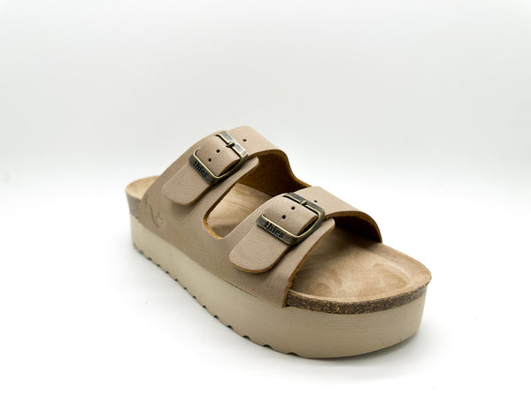 Nat 2 Thies Thies 1856 ® Eco Bio Plateau Sandal Vegan Creme