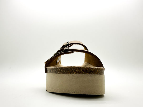 Nat 2 Thies Thies 1856 ® Eco Bio Plateau Sandal Vegan Creme