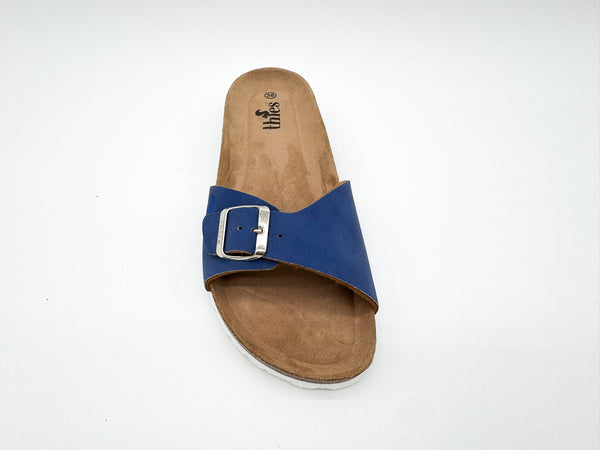 Nat 2 Thies Thies 1856 ® Eco Bio Strap Sandal Vegan Blue