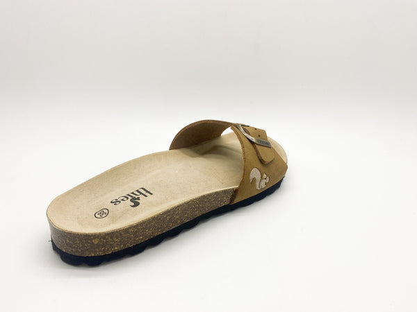 Nat 2 Thies Thies 1856 ® Eco Bio Strap Sandal Vegan Cognac