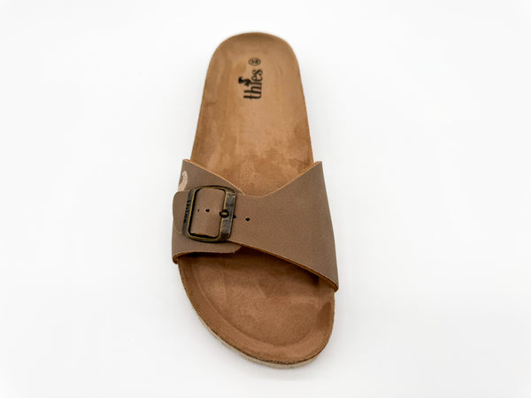 Nat 2 Thies Thies 1856 ® Eco Bio Strap Sandal Vegan Elephant Grey