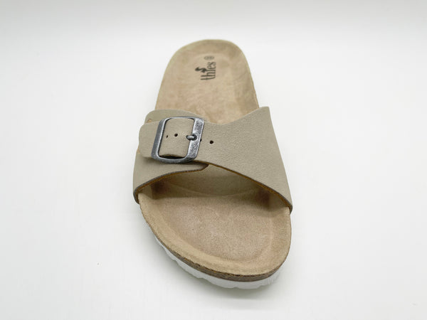 Nat 2 Thies Thies 1856 ® Eco Bio Strap Sandal Vegan Stone