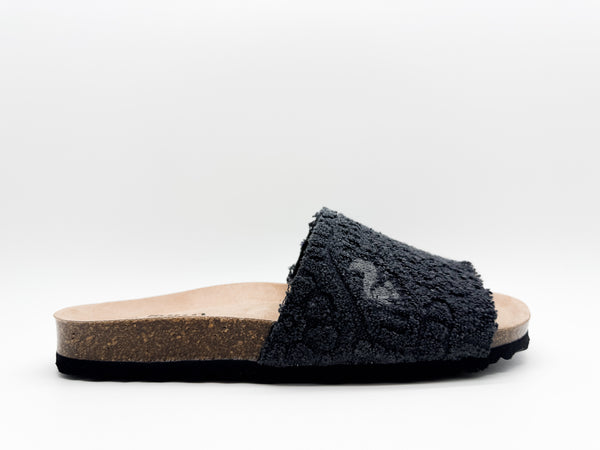 Nat 2 Thies Thies 1856 ® Eco Bio Terry Slide Vegan Charcoal
