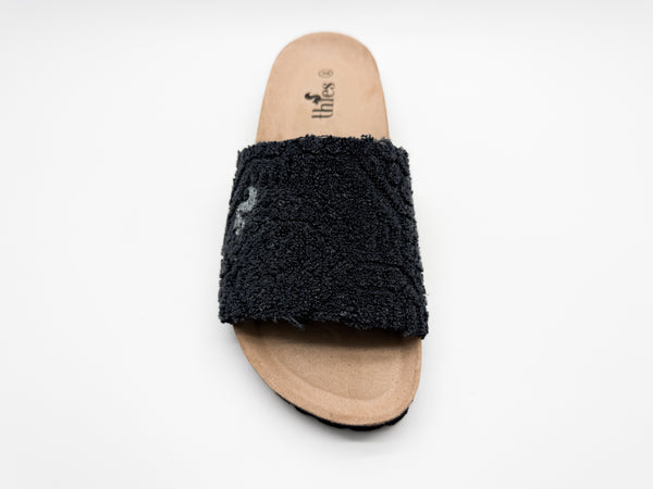 Nat 2 Thies Thies 1856 ® Eco Bio Terry Slide Vegan Charcoal