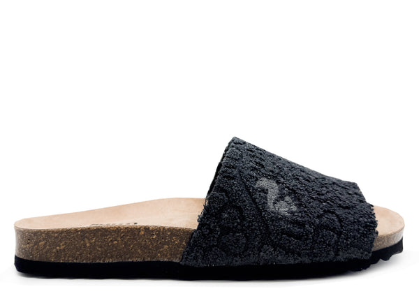 nat 2 thies thies 1856 ® Eco Bio Terry Slide vegan charcoal