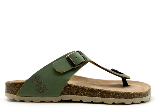 nat 2 thies thies 1856 ® Eco Bio Thong Sandal vegan basil