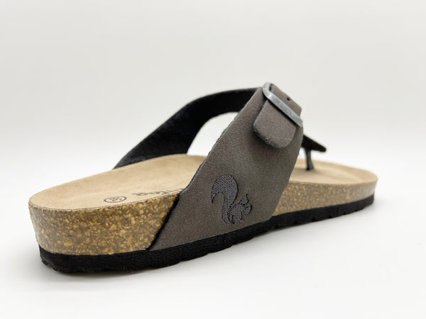 Nat 2 Thies Thies 1856 ® Eco Bio Thong Sandal Vegan Charcoal