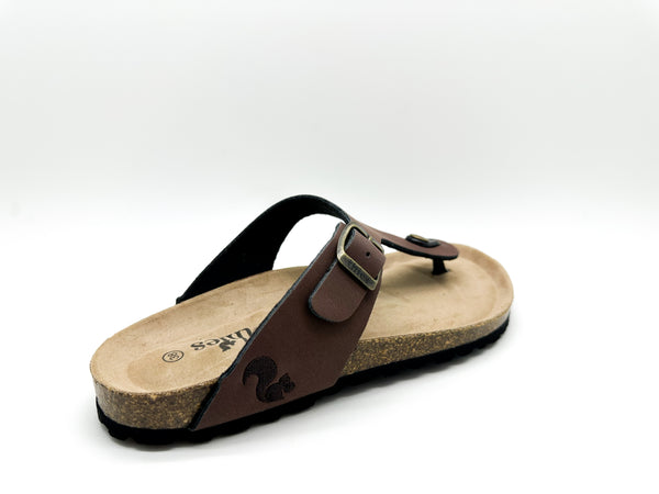 Nat 2 Thies Thies 1856 ® Eco Bio Thong Sandal Vegan Chocolate
