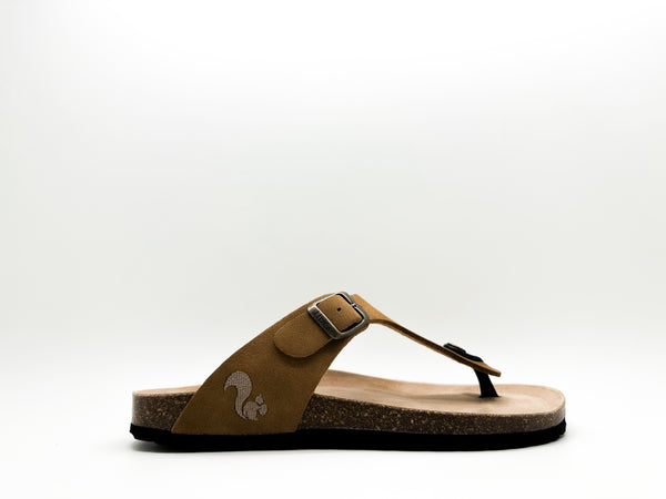 Nat 2 Thies Thies 1856 ® Eco Bio Thong Sandal Vegan Cognac