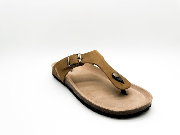Nat 2 Thies Thies 1856 ® Eco Bio Thong Sandal Vegan Cognac