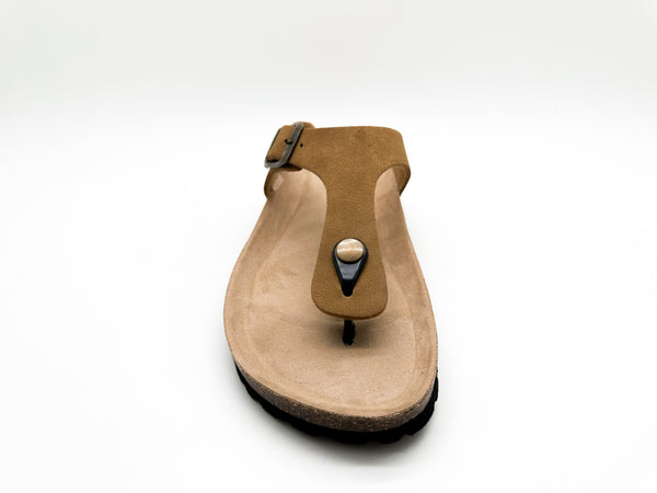 Nat 2 Thies Thies 1856 ® Eco Bio Thong Sandal Vegan Cognac