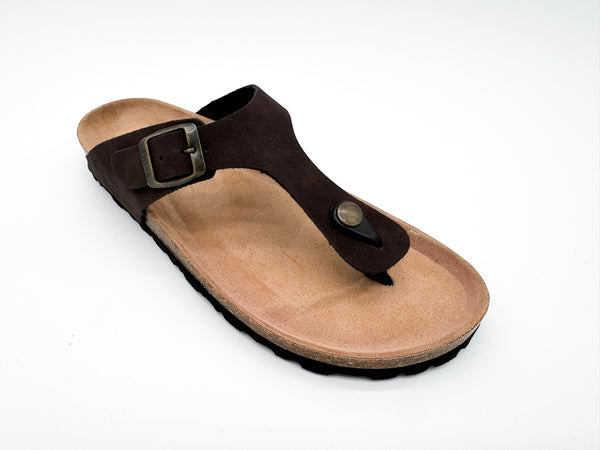 Nat 2 Thies Thies 1856 ® Eco Bio Thong Sandal Vegan Dark Brown