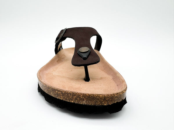 Nat 2 Thies Thies 1856 ® Eco Bio Thong Sandal Vegan Dark Brown