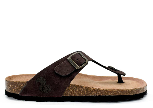 nat 2 thies thies 1856 ® Eco Bio Thong Sandal vegan dark brown