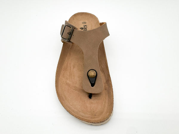 Nat 2 Thies Thies 1856 ® Eco Bio Thong Sandal Vegan Elephant Grey