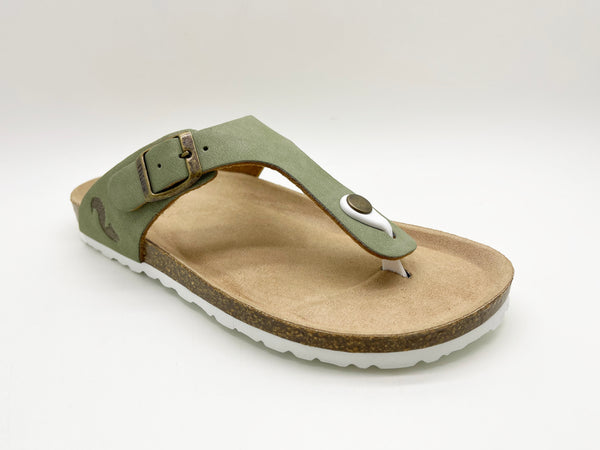 Nat 2 Thies Thies 1856 ® Eco Bio Thong Sandal Vegan Emerald