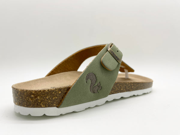 Nat 2 Thies Thies 1856 ® Eco Bio Thong Sandal Vegan Emerald