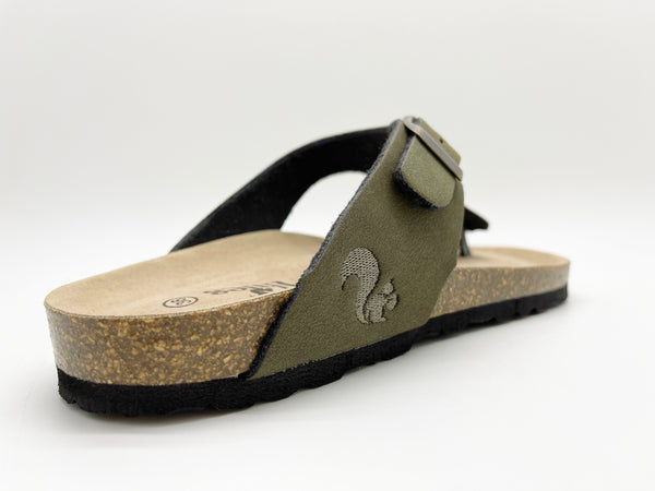 Nat 2 Thies Thies 1856 ® Eco Bio Thong Sandal Vegan Khaki