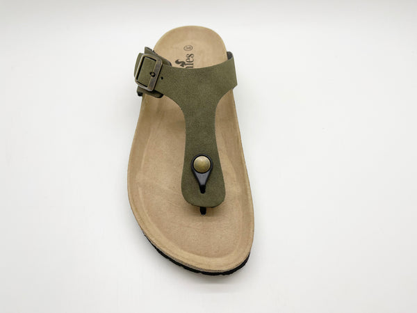 Nat 2 Thies Thies 1856 ® Eco Bio Thong Sandal Vegan Khaki