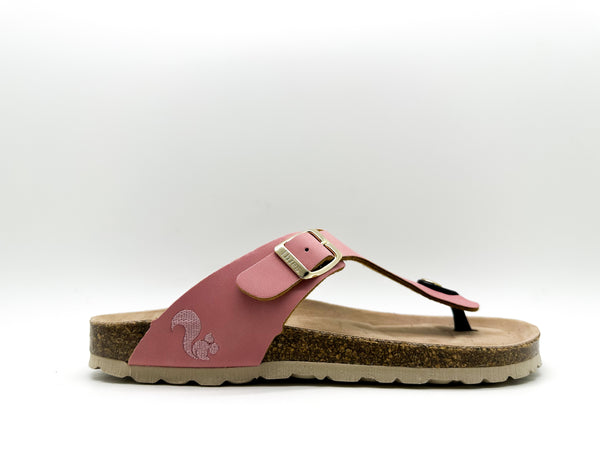 Nat 2 Thies Thies 1856 ® Eco Bio Thong Sandal Vegan Pink Grapefruit
