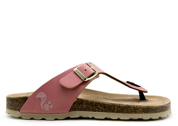 nat 2 thies thies 1856 ® Eco Bio Thong Sandal vegan pink grapefruit