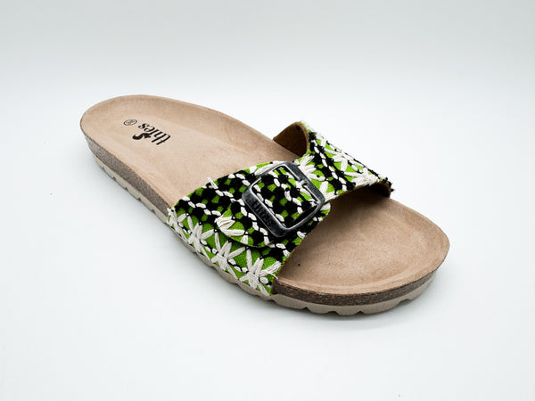 Nat 2 Thies Thies 1856 ® Eco Boho Strap Sandal Vegan Green