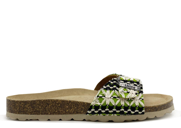 nat 2 thies thies 1856 ® Eco Boho Strap Sandal vegan green
