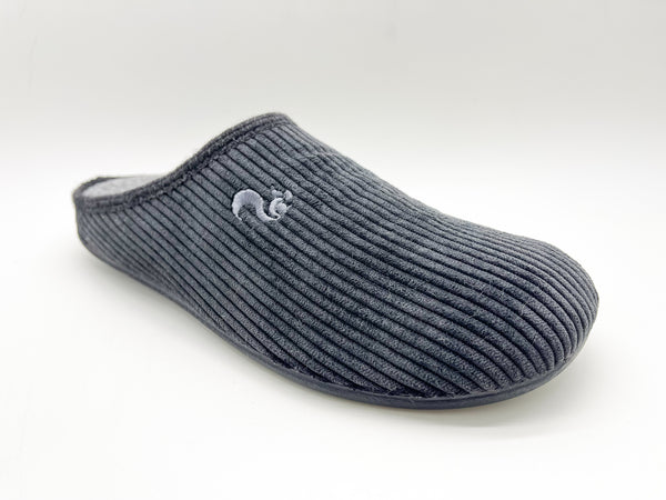 Nat 2 Thies Thies 1856 ® Eco Cord Slipper Vegan Dark Grey