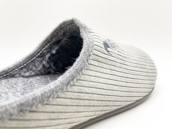 Nat 2 Thies Thies 1856 ® Eco Cord Slipper Vegan Grey