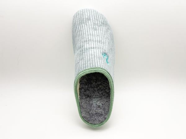 Nat 2 Thies Thies 1856 ® Eco Cord Slipper Vegan Mint