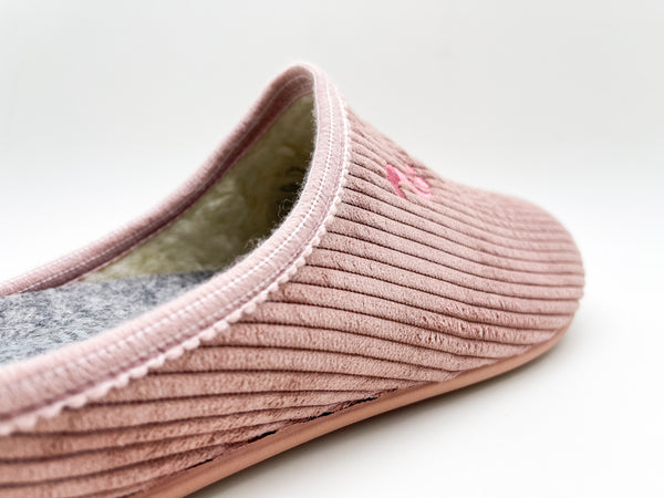 Nat 2 Thies Thies 1856 ® Eco Cord Slipper Vegan Rose