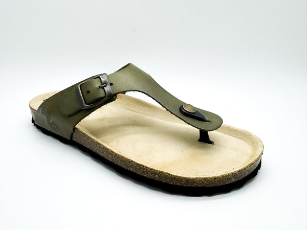Nat 2 Thies Thies 1856 ® Eco Leather Thong Sandal Avocado
