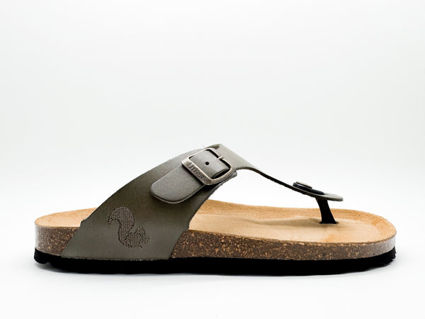 Nat 2 Thies Thies 1856 ® Eco Leather Thong Sandal Wasabi