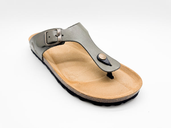 Nat 2 Thies Thies 1856 ® Eco Leather Thong Sandal Wasabi