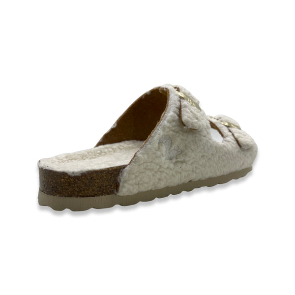 Nat 2 Thies Thies 1856 ® Eco Teddy Sandal Vegan Off White